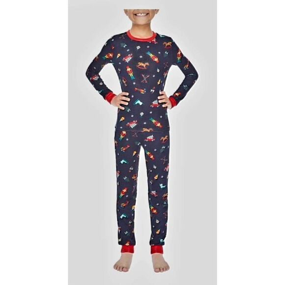 NIP MEMBERS MARK UNISEX HOLIDAY KIDS PAJAMA SET - Picture 5 of 6